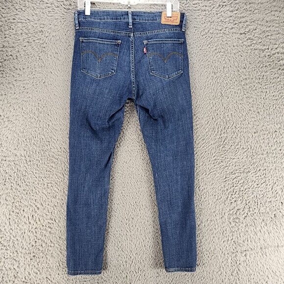 Levis Jeans Womens 30 711 Blue Stretch Mid Rise Skinny *GUC* - Picture 1 of 14
